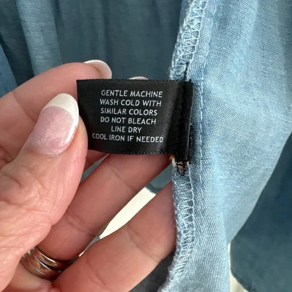 Boston Proper Denim Mini Dress - Picture 8 of 8